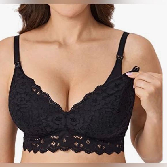 MOMANDA Women's Nursing Bra Lace Bralette - Picture 1 of 7